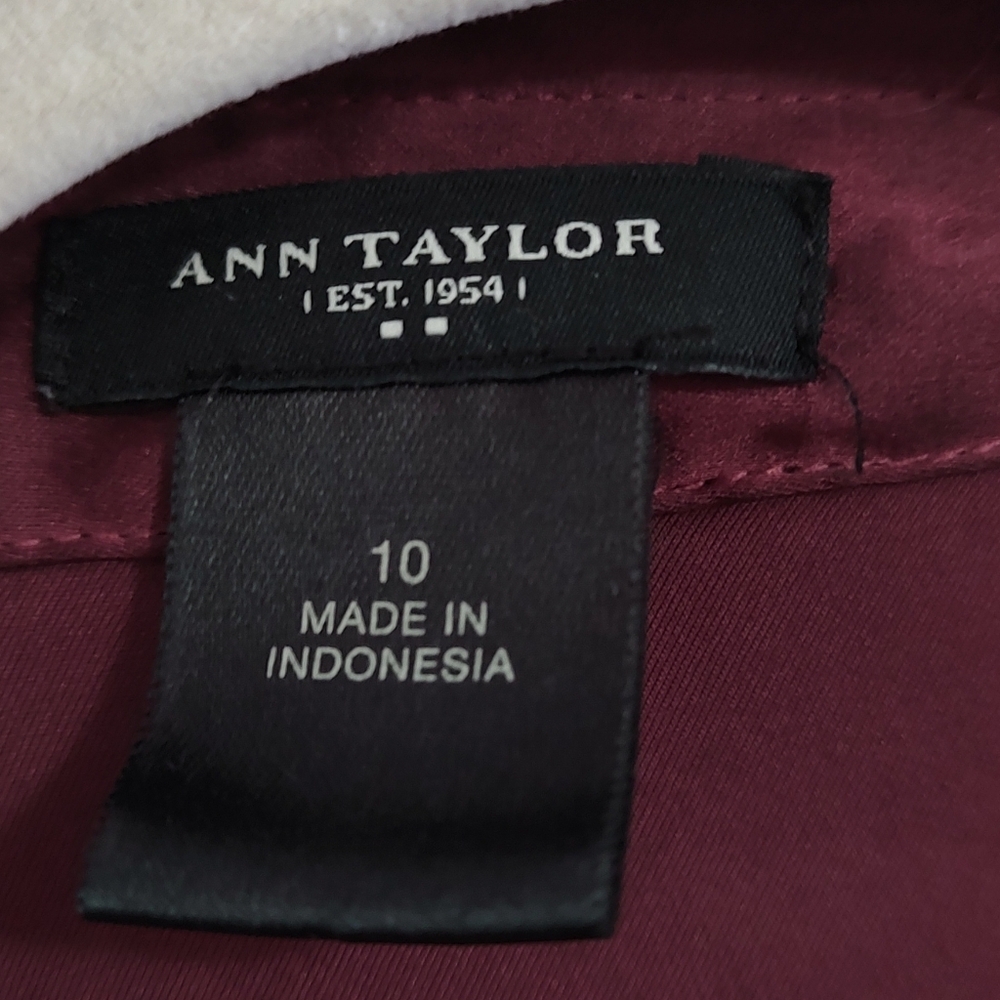 Ann Taylor Eggplant Wrap Blouse - Picture 4 of 4